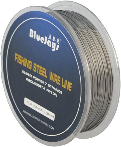 100 متر سلك صيد من الفولاذ المقاوم للصدأ لخطوط صيد السمك بحد أقصى قوة 7 جدائل من الأسلاك فائقة النعومة غطاء مع سلك من الفولاذ المقاوم للصدأ المطلي بالنايلون المقاوم للصدأ المقاوم للصدأ 0.38 مم in Kuwait