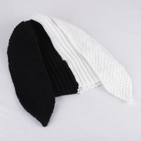 Bunny Beanie Hats for Women Cute Rabbit Beanie Crochet Hats Winter Cap Warm Skull Cap Outdoor Ski Slouchy in Saudi Arabia