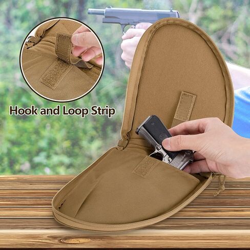 GOBUROS Padded Pistol Cases (2 Packs) with Lockable Zipper, Handgun Bag with Thickened Velvet Lining for Gun Storage and Transport in Kuwait