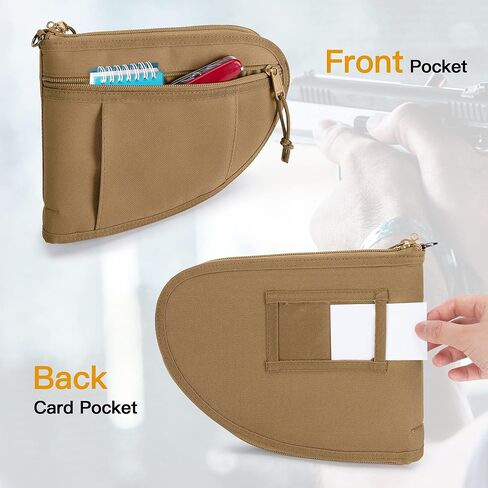 GOBUROS Padded Pistol Cases (2 Packs) with Lockable Zipper, Handgun Bag with Thickened Velvet Lining for Gun Storage and Transport in Kuwait