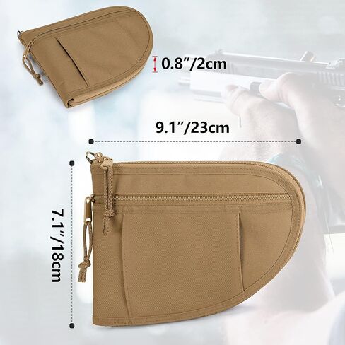 GOBUROS Padded Pistol Cases (2 Packs) with Lockable Zipper, Handgun Bag with Thickened Velvet Lining for Gun Storage and Transport in Kuwait