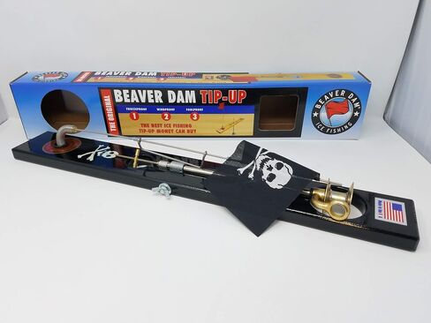 Beaver Dam Rail Tip-Up Jolly Roger Pirate-Themed Fishing - Legendary Ice Fishing Tip-Up Built to Last a Lifetime (BDTP-JR) in Saudi Arabia
