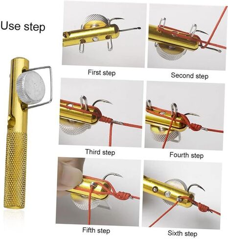 UKCOCO String Knot Tying Tool Metal Fishing Hook Fishing String Knotter Device Fishing Tools Fishing Knots Hook Tying Device Hand Tools Fishing Accessories Tie Knot Lure Hook up Wire Tie in Saudi Arabia