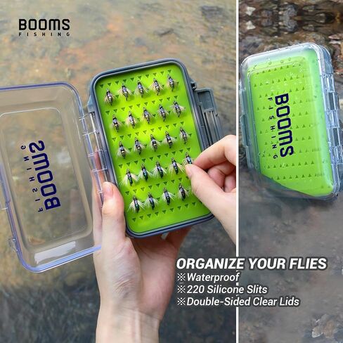 Booms Fishing FF2 Fly Fishing Accessories and Tools Kit, 5 in 1 Fly Fishing Gear Combo: Fly Fishing Forceps, Fly Fishing Nipper, Fly Fishing Leader Straightener, Zinger Retractor, Two-Sided Fly Box in Kuwait