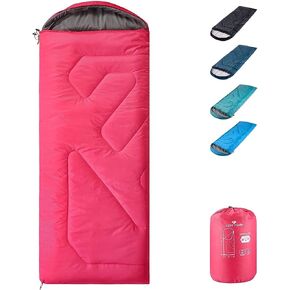Sleeping Bags for Adults, Extra-Wide Camping Sleeping Bag for Kids- Waterproof, Lightweight, Portable -3 Season Warm & Cool Weather- Ideal for Hiking Backpacking with Compression Sack in Kuwait