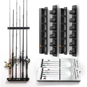 OJYDOIIIY Wall Mount Fishing Rod Holders,Vertical Fishing Pole Storage Rack for Garage in Saudi Arabia