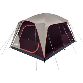 Coleman Skylodge Camping Tent, 8/10/12 Person Weatherproof Family Tent with Convertible Screen Room, Color-Coded Poles, Room Divider, Rainfly, and Storage Pockets, Fits Multiple Queen-Sized Airbeds in Saudi Arabia