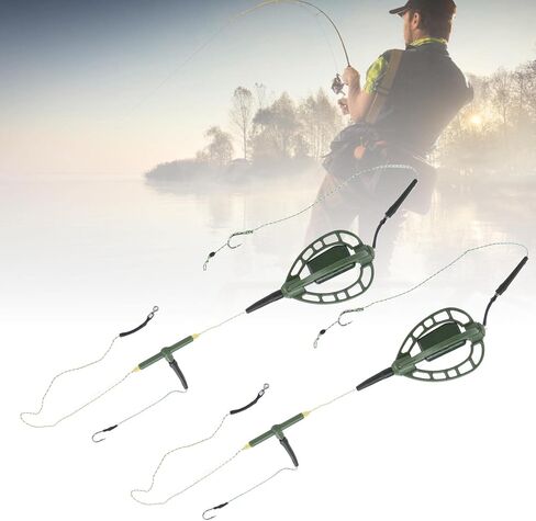 01 02 015 Carp Fishing Bait Feeder, Long Line Portable European Style Carp Feeder Fishing Accessories for Bank for River for Lake in Saudi Arabia