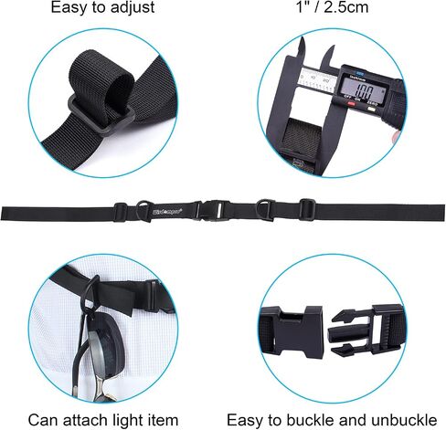 Wisdompro Backpack Chest Straps 2 Pack, Heavy Duty Adjustable Backpack Sternum Strap Chest Belt with Quick Release Buckle for Hiking and Jogging - with Slide Lock in Saudi Arabia