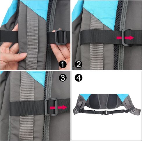 Wisdompro Backpack Chest Straps 2 Pack, Heavy Duty Adjustable Backpack Sternum Strap Chest Belt with Quick Release Buckle for Hiking and Jogging - with Slide Lock in Saudi Arabia
