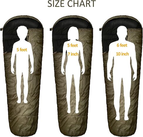 RIOYALO 0°F 0 Degree Winter Sleeping Bags for Adults Cold Weather | Grand-Teton Big and Tall Mummy Sleeping Bag w Compression Sack for Camping Hiking Backpacking | XL 90.6 in | Up to 6 ft 10 in in Kuwait