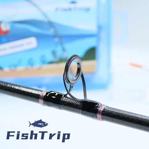 FishTrip Fishing Rod Guides Tips Repair Kit for DIY Rod Repair | Fishing Pole Complete Supplies Kit with 8 Size Pole Guides, 9 Size Tips, Epoxy Adhesive, Glue, Wrapping Thread, Tape in Kuwait