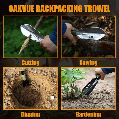 Backpacking Trowel – Lightweight Shovel for Camping, Hiking, Backpacking, Gardening – Compact Survival Multitool with Carrying Sheath in Saudi Arabia
