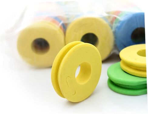 Toddmomy 100 قطعة محفظة مستديرة مطرزة بمحفظة خط الصيد حامل خط تنكارا حامل بكرة الصيد سنيل زعيم الحفارات بكرة بكرة رغوة الأسطوانة معدات الصيد سلك المشبك الخط الفرعي in Kuwait