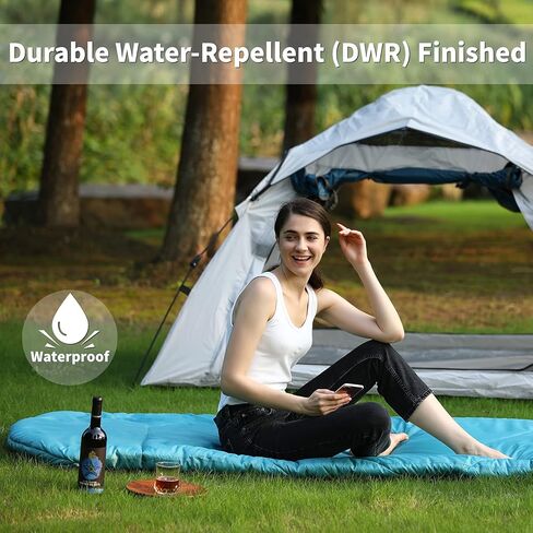 Sleeping Bags for Adults, Extra-Wide Camping Sleeping Bag for Kids- Waterproof, Lightweight, Portable -3 Season Warm & Cool Weather- Ideal for Hiking Backpacking with Compression Sack in Kuwait