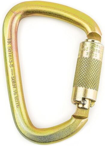 S01813-Stainless Steel Carabiner 50kn (11,200 lb) Rated, Twist Auto Lock, ANSI Certified (Qty: 1), Heavy Duty Carabiner in Saudi Arabia