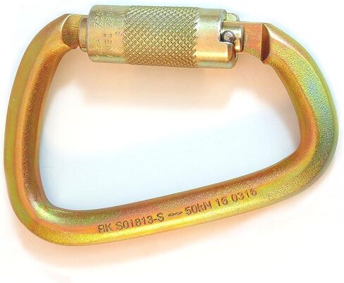 S01813-Stainless Steel Carabiner 50kn (11,200 lb) Rated, Twist Auto Lock, ANSI Certified (Qty: 1), Heavy Duty Carabiner in Saudi Arabia