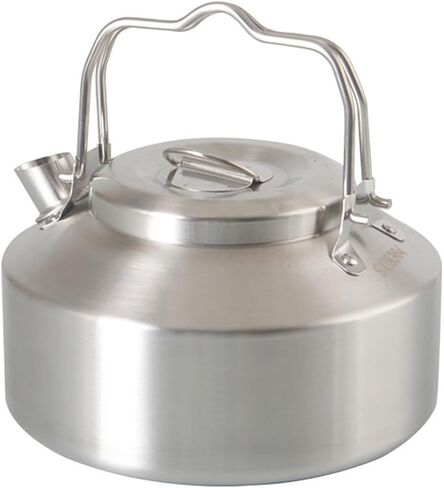 1.2L Camping Stainless Steel Tea Kettle Outdoor Hiking Picnic Pot Water Boiler for Coffee Portable for Camping Bushcraft and Travel in Saudi Arabia