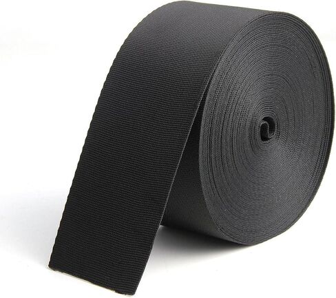 1.5 Inch Wide 10 Yards Black Nylon Webbing Strap，Polypropylene Straps for Bags, Hammocks, Outdoor Climbing and DIY Making Luggage Strap, Pet Collar, Backpack Repairing in Kuwait