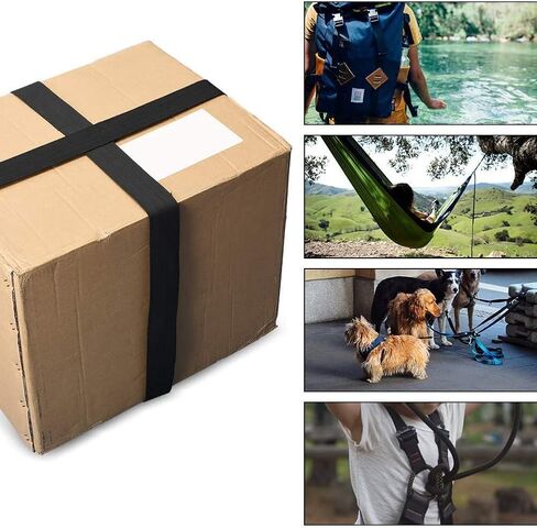 1.5 Inch Wide 10 Yards Black Nylon Webbing Strap，Polypropylene Straps for Bags, Hammocks, Outdoor Climbing and DIY Making Luggage Strap, Pet Collar, Backpack Repairing in Kuwait