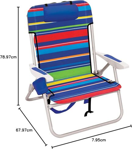 RIO beach Big Boy 4-Position 13" High Seat Backpack Beach or Camping Folding Chair, Turquoise in Kuwait