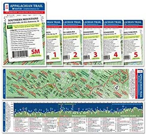 Appalachian Trail Pocket Profile Map - Southern Mountains - Springer Mtn.,GA to Damascus, VA in Saudi Arabia