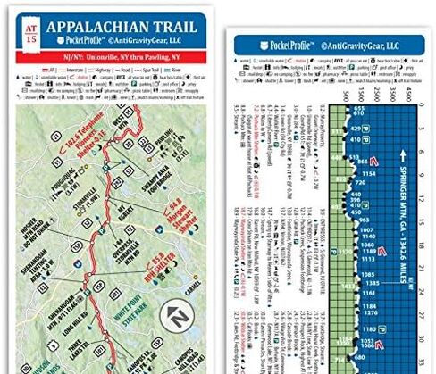 Appalachian Trail Pocket Profile Map - Southern Mountains - Springer Mtn.,GA to Damascus, VA in Saudi Arabia
