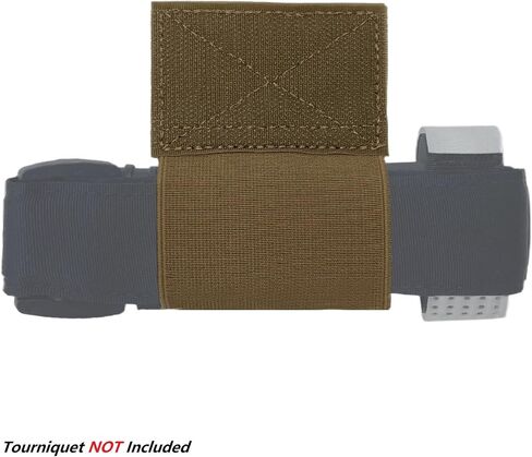 Elastic Tourniquet Holder with Hook & Loop Tourniquet Strap Storage Holster with Retention Loop for Duty Vest Chest Rig Tactical Competition Belt in Kuwait