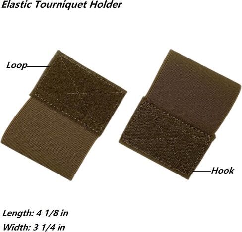 Elastic Tourniquet Holder with Hook & Loop Tourniquet Strap Storage Holster with Retention Loop for Duty Vest Chest Rig Tactical Competition Belt in Kuwait