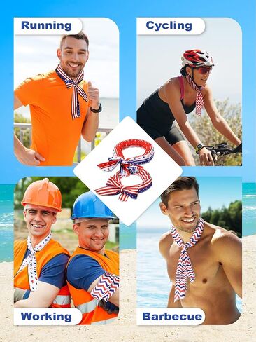 Janmercy 10 Pcs Tie Dye Cooling Neck Wraps Cooling Scarf Ice Bandanas Summer for Men Women Camping Running Outdoor Sports in Kuwait