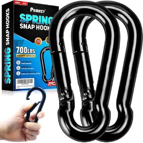 PAMAZY 8Pcs 2.36In Spring Snap Hooks, Carabiner Clip, Heavy Duty Rope Connector, Quick Link Carabiners Spring Snap Hooks for Indoor and Outdoor Activity, Camping, Climbing, Fishing, Hiking in Saudi Arabia