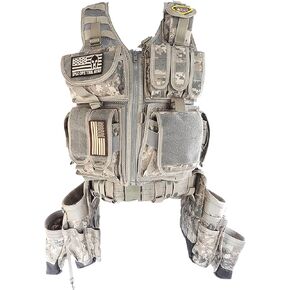 SOTG Charlie Tactical Tool Vest with Tools Pouches, Lightweight & Durable Construction Vest with Weight Dispersal Technology for Construction Work, Framers, Electricians, Carpenters