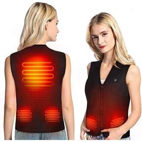 سترة كهربائية للتسخين من تشانمين مع شاحن USB، سترة للتدفئة للجسم ووسادة علاج قماشية مع 3 درجات حرارة للأنشطة الخارجية الباردة، والصيد والتخييم والتنزه والتزلج والصيد مناسب للنساء والرجال in Kuwait