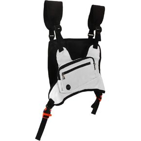 حقيبة الصدر جانزوم، حقيبة صدرية بسحاب، لوحة حماية خلفية من النايلون بشريط عاكس للرياضة in Kuwait