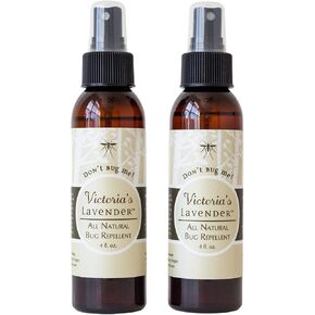 Victoria's Lavender Don’t Bug Me Insect Spray - Natural Insect Spray for Kids - Ideal for Outdoor & Indoor Protection - DEET Free with Essential Oils, Aloe Vera & Eucalyptus - Made in USA – 4 Fl Oz in Saudi Arabia