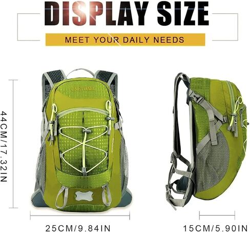 LOCALLION 20L Small Hiking Backpack for Women & Men: Lightweight Waterproof Daypack for Outdoor Camping Gear, Travel, Skiing in Saudi Arabia