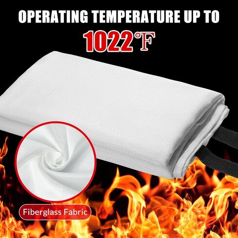 Jerify 8 Pack Fire Blanket for Home Emergency Fire Blanket 47 x 47 Inch Kitchen Fire Suppression Blanket Fiberglass Fire Blanket Flame Retardant Protection and Heat Insulation in Kuwait