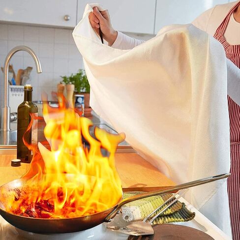 Jerify 8 Pack Fire Blanket for Home Emergency Fire Blanket 47 x 47 Inch Kitchen Fire Suppression Blanket Fiberglass Fire Blanket Flame Retardant Protection and Heat Insulation in Kuwait