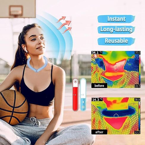 Neck Cooler for Summer,Portable Ice Ring Neck Cooler Personal Air Conditioner,Neck Gel Ice Pack for Outdoor Workers, Sports, Relief from Hot Flashes Or Fever, Reusable Wraps Neck Cooler in Saudi Arabia