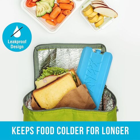 Janska Reusable Ice Packs for Cooler and Lunch Boxes, Long Lasting Freezer Packs Perfect for Camping Accessories, Lunch Bag, Beach Cooler Bag, (Set of 4) in Saudi Arabia