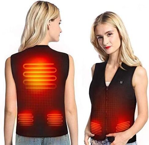 سترة كهربائية للتسخين من تشانمين مع شاحن USB، سترة للتدفئة للجسم ووسادة علاج قماشية مع 3 درجات حرارة للأنشطة الخارجية الباردة، والصيد والتخييم والتنزه والتزلج والصيد مناسب للنساء والرجال in Kuwait