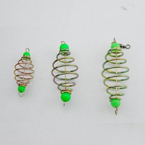 Toddmomy Keepnet 21pcs Carp Fishing Feeder Basket Luminous Catfish Bait Thrower Spring Fishing Feeder Bait Cage Holder Tackle Accessory Carp Lure Fish Accessories Carp Fishing Tackle in Saudi Arabia