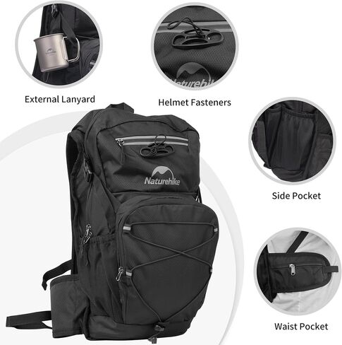 حقيبة ظهر للترطيب من Naturehike مع مثانة مياه سعة 2 لتر، حزمة ترطيب خفيفة الوزن سعة 20 لتر مع واقي الخصر للجري وركوب الدراجات والمشي لمسافات طويلة وركوب الدراجات والحفلات النهارية للبالغين in Saudi Arabia