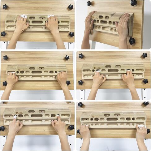 TWO STONES Climbing Hangboard Rock Climbing Training as Climbing Fingerboard with Jugs, Slopes and Edges, Pockets as Door Mounted Training Station Rock Climbing Pull Up Bar in Kuwait