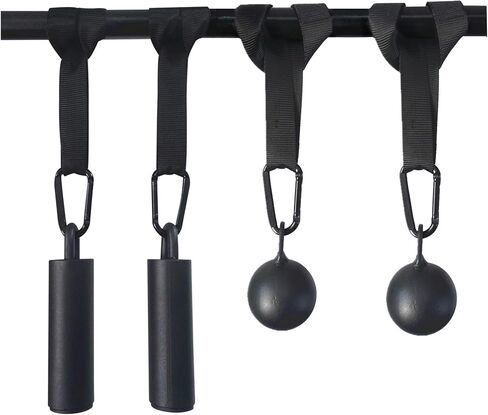 Pull Up Grips Set with Hanging Straps and Strong Carabiner, Finger Strengthener，Forearm, Biceps, Ninja Warrior, Back Muscles Training in Kuwait