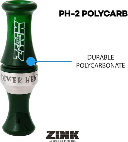 Zink Power Hen 2 (PH-2) بولي كربونات مزدوجة القصب متينة لصيد الطيور المائية والبط - تنوع لا يصدق ومجموعة من النغمات in Kuwait