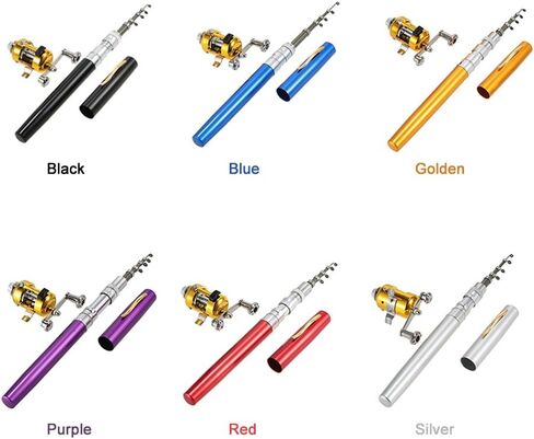 IUPPA مجموعة صنارة الصيد بكرة كومبو صغيرة تلسكوبية محمولة قلم جيب صنارة الصيد القطب وبكرة سبائك الألومنيوم خط الصيد طُعم ناعم طعوم تهزهز السنانير in Kuwait