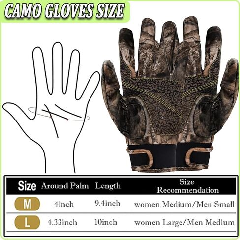 Taeku Camo Gloves Lightweight Full Finger Hunting Camouflage Accessories Pro Anti-Slip Fishing Gloves Archery Accessories Hunting Outdoors in Kuwait