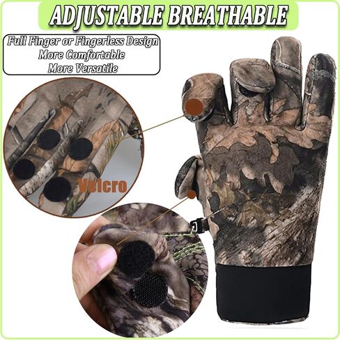 Taeku Camo Gloves Lightweight Full Finger Hunting Camouflage Accessories Pro Anti-Slip Fishing Gloves Archery Accessories Hunting Outdoors in Kuwait