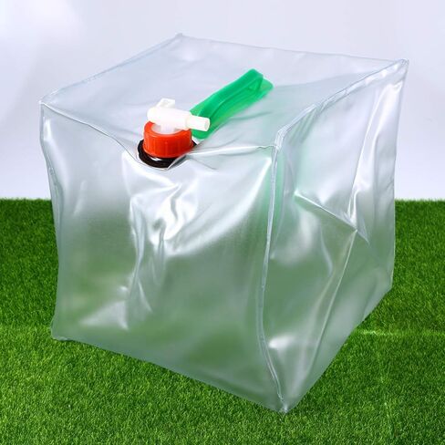 بيسبورتابل حاوية تخزين مياه قابلة للطي مع حنفية، حاوية مياه قابلة للطي للمشي لمسافات طويلة في الهواء الطلق، 20 لتر in Kuwait